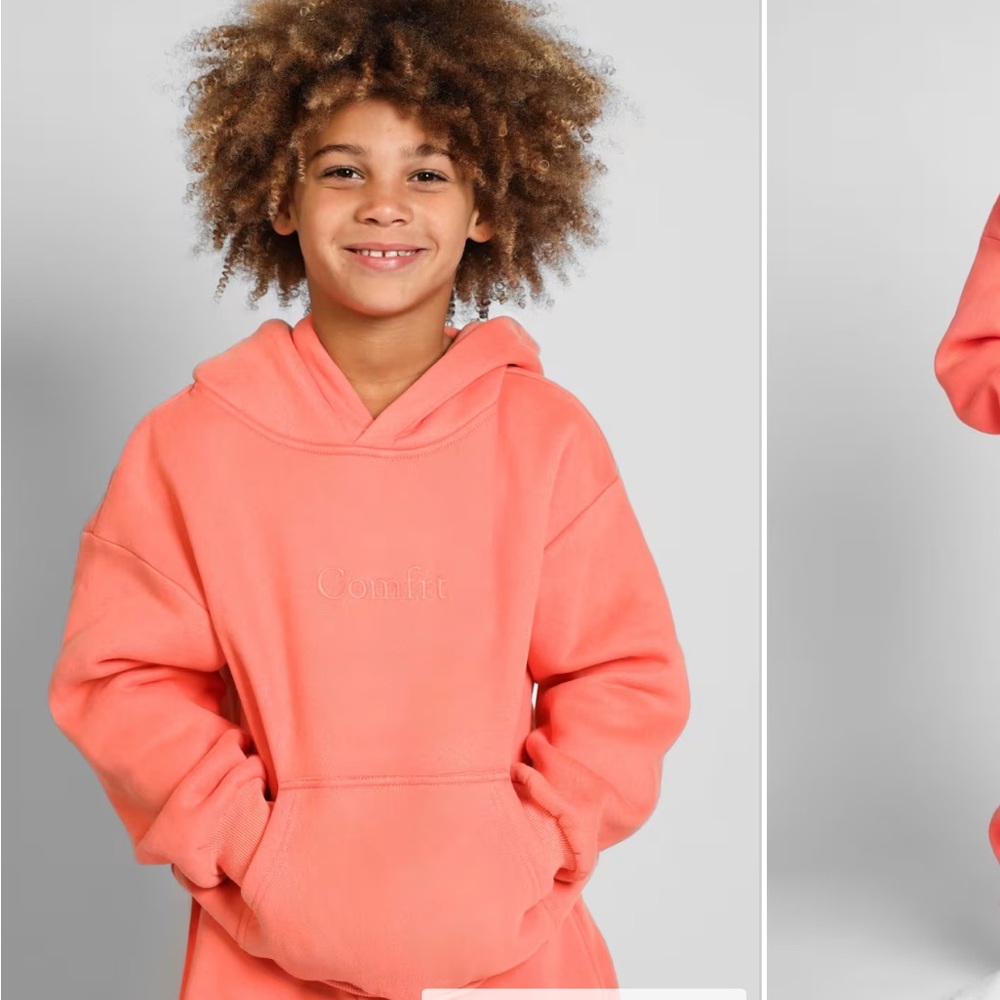 Kids Coral Comfrt Signature Hoodie